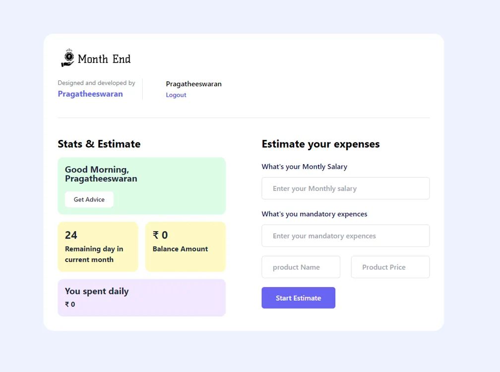 Month End interface preview